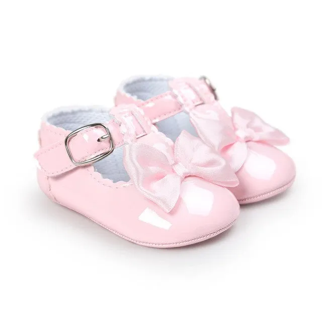 2017 Fashion Baby Girls Newborn Babies Shoes PU Leather Prewalkers Boots Non-slip Shoes