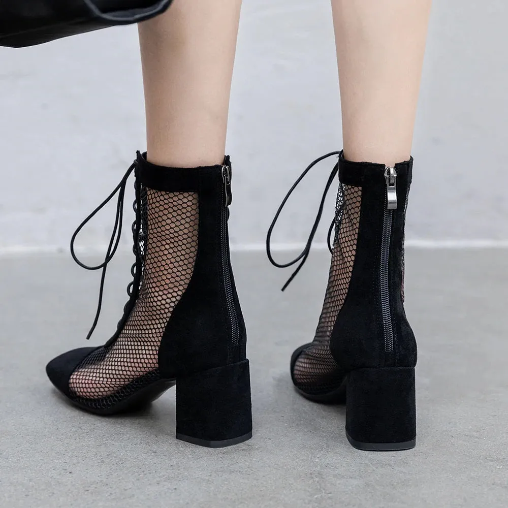 21 OLIVIA Lace Up Heels