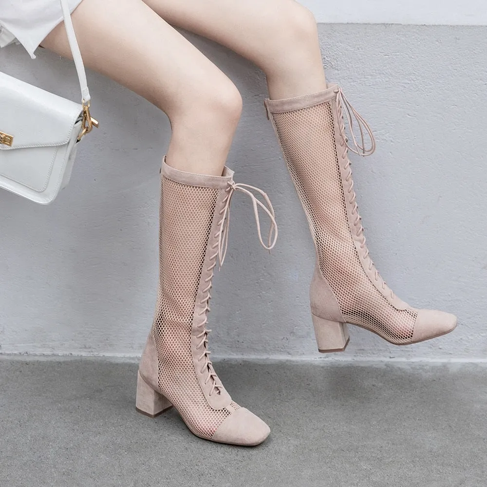 21 OLIVIA Lace Up Heels