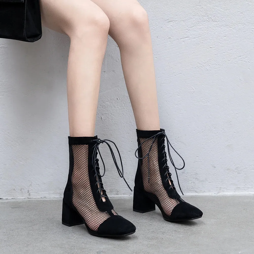 21 OLIVIA Lace Up Heels