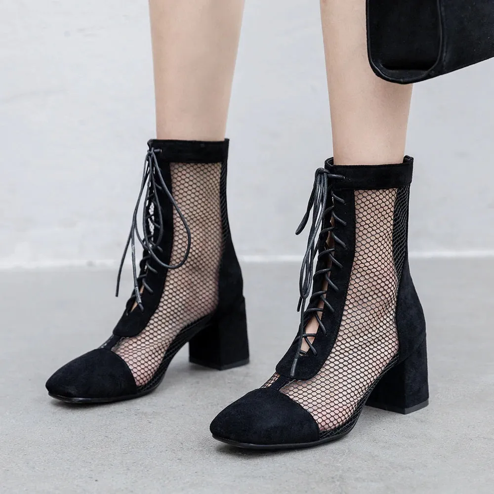 21 OLIVIA Lace Up Heels