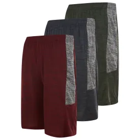 3 Pack: Gym Shorts for Men Dry Fit Athletic Shorts for Men with Pockets and Drawcord Running Shorts for Men (Up to 3X)