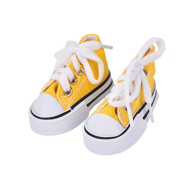 7 Colors 1 Pair Canvas Shoes For BJD Doll Toy Mini Doll Shoes for Sharon Doll Boots Dolls Accessories Hot Sale 7.5cm