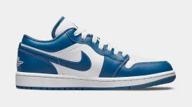 Air Jordan 1 Low Marina Blue Womens Lifestyle Shoes (Blue/White)