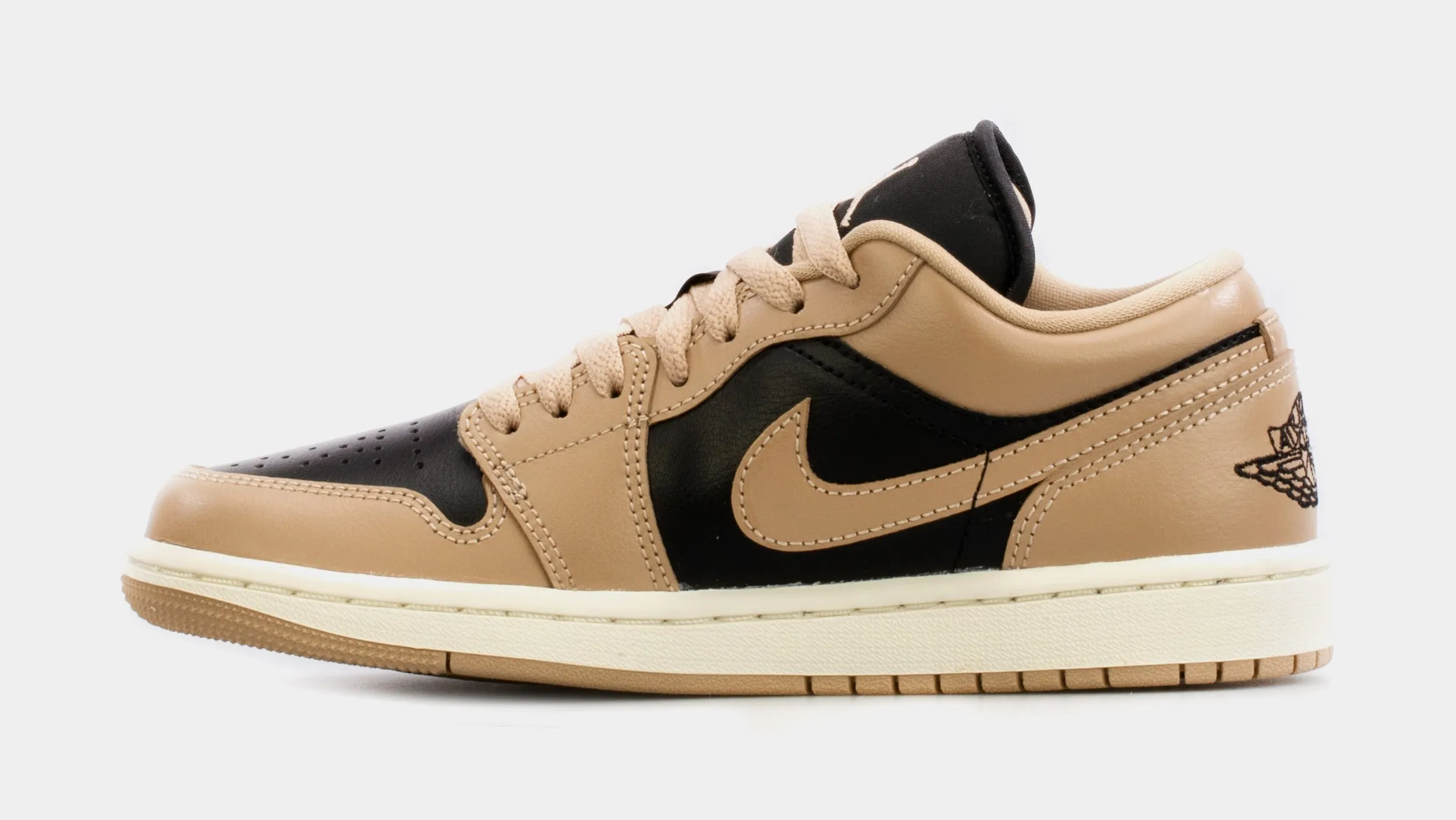 Air Jordan 1 Retro Low Desert Womens Lifestyle Shoes (Black/Brown)