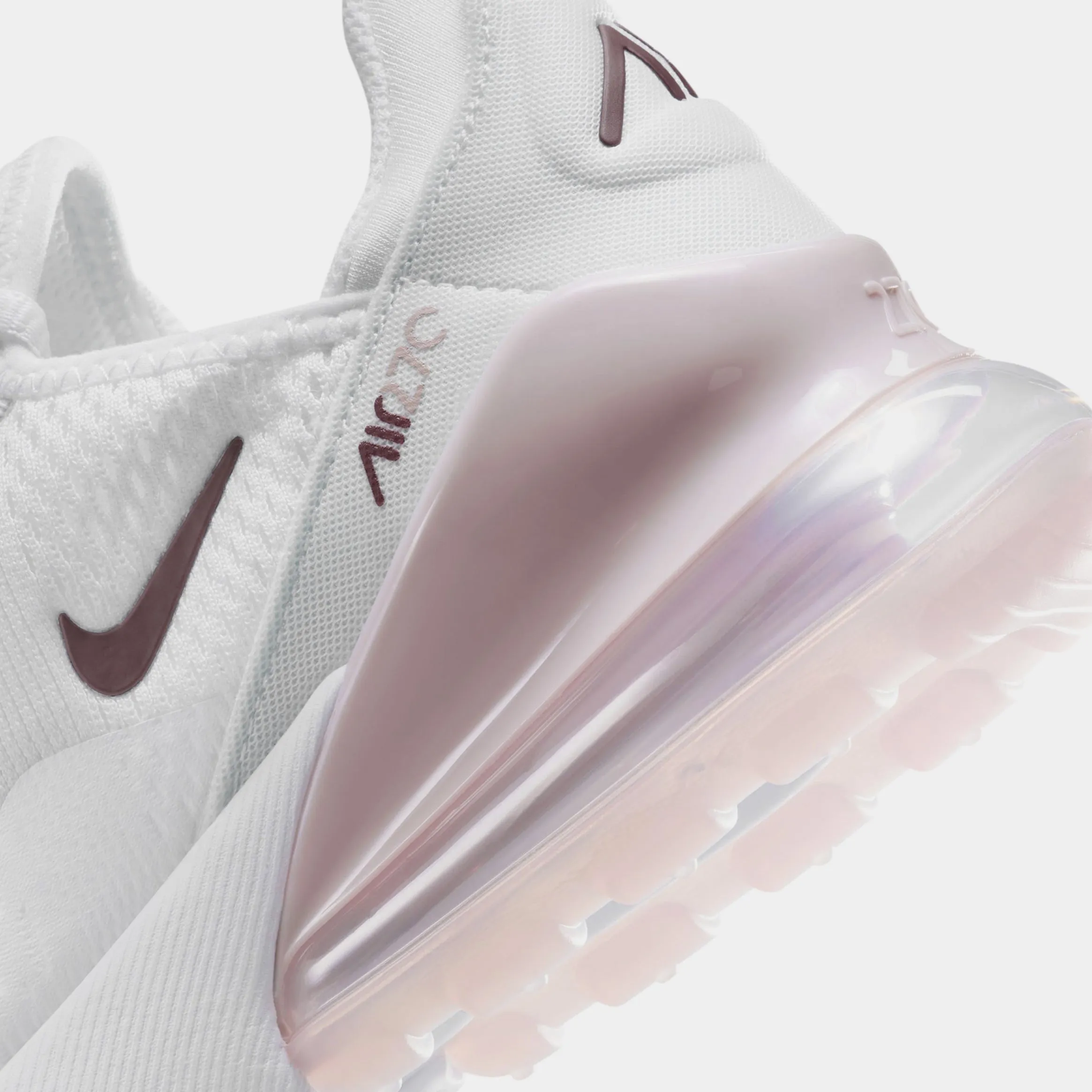 Air Max 270 Platinum Violet Grade School Lifestyle Shoes (White/Platinum Violet)