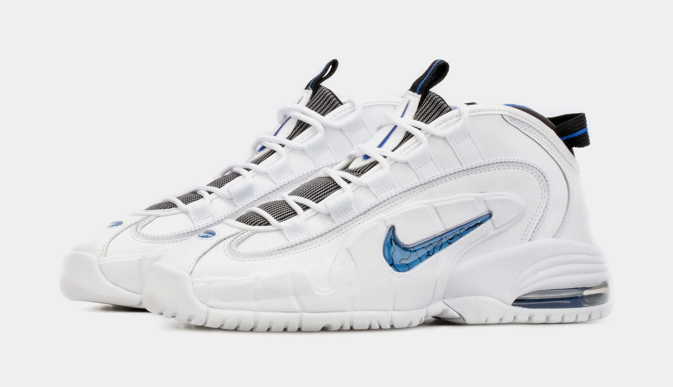 Air Max Penny Mens Basketball Shoes (White/Blue)