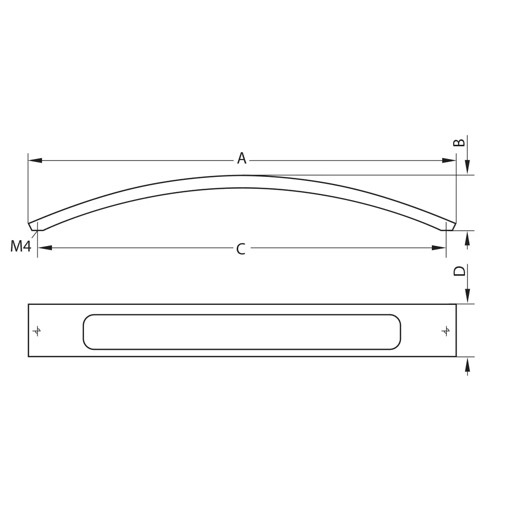 Aluminium Furniture Handle | Two Colours