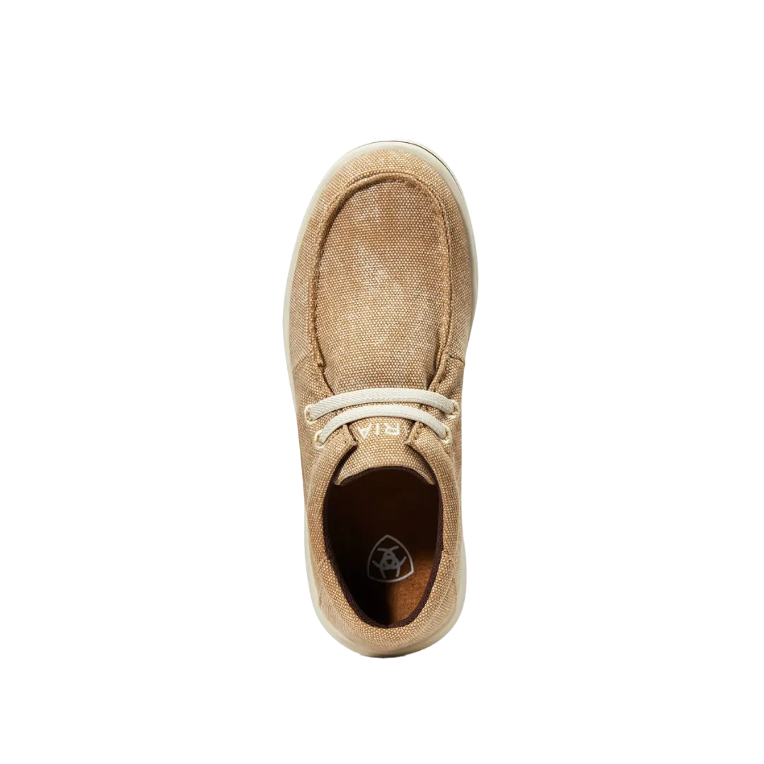 Ariat Kid's Hilo Washed Tan Canvas Shoes