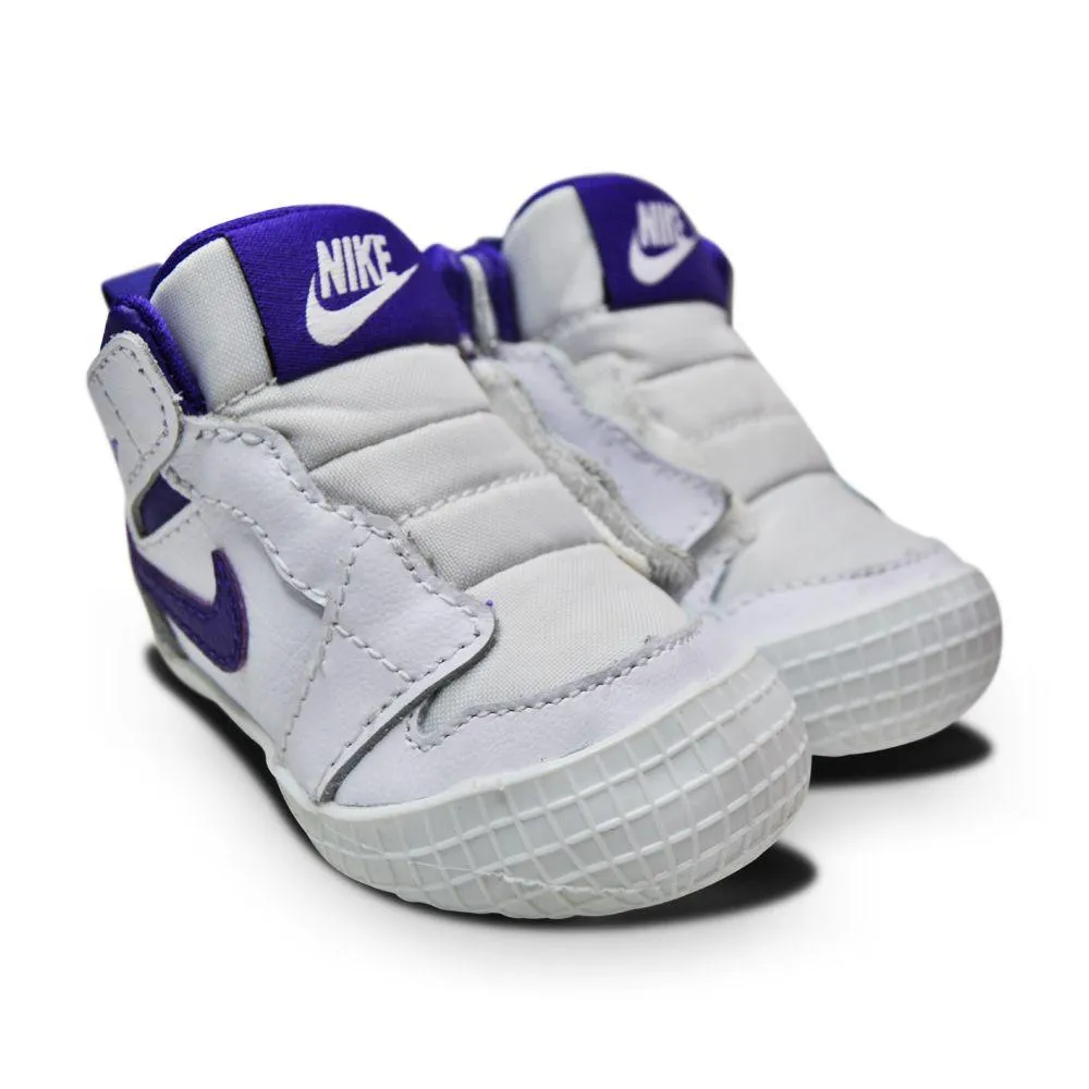 Babies baby Nike Jordan 1 Crib Bootie  (PS) - AT3745 151- White Court Purple