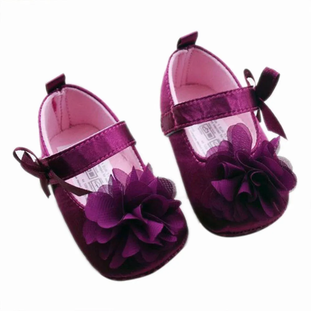 Baby Girl Shoes Todder First Walkers Shoes Infant Girls Prewalker Flower Soft Sole Shoe