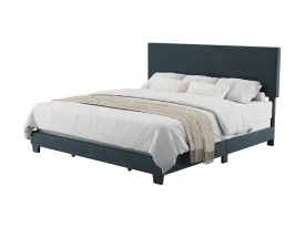 Blue Modern King Bed