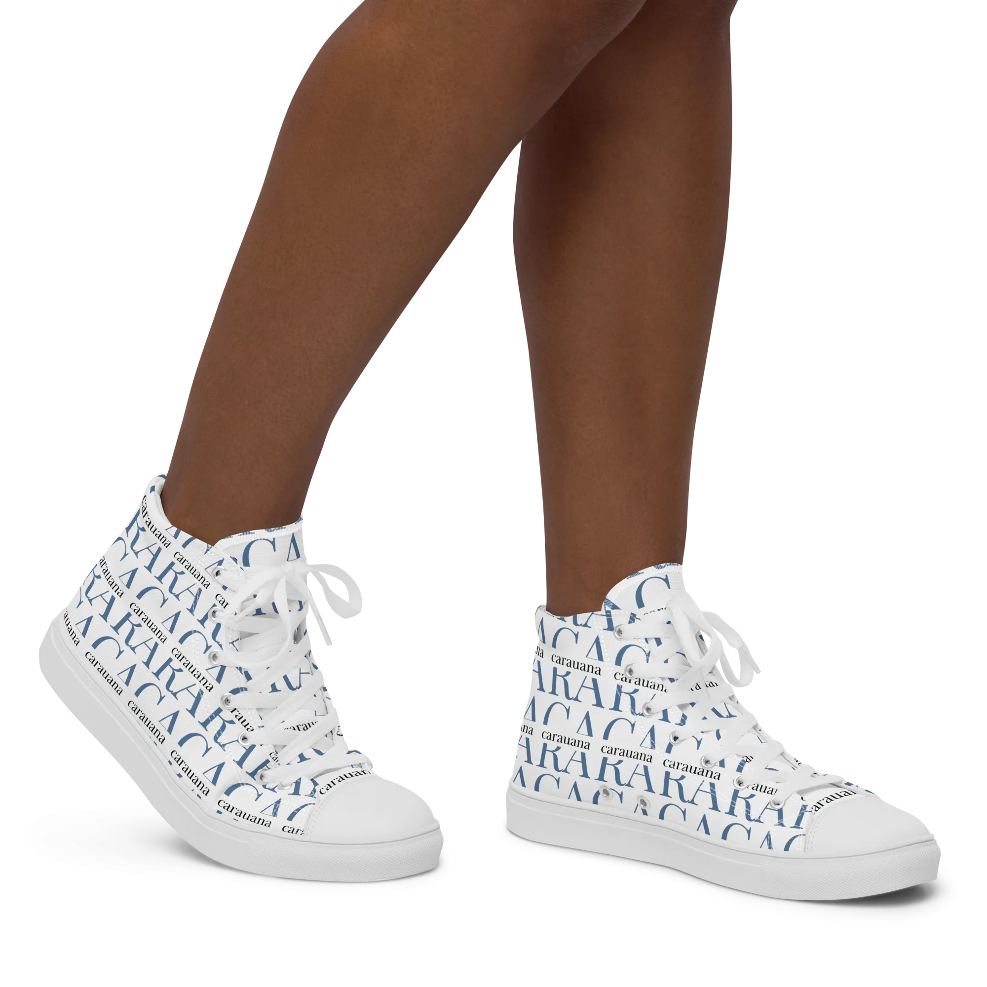 CARAUANA Fashionable canvas high top white