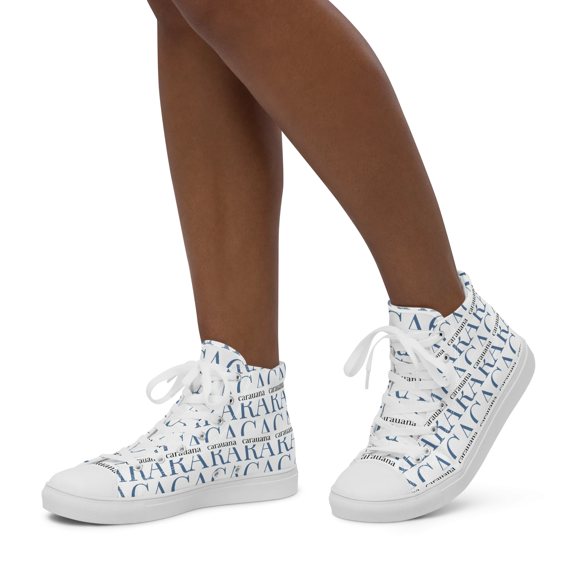 CARAUANA Fashionable canvas high top white