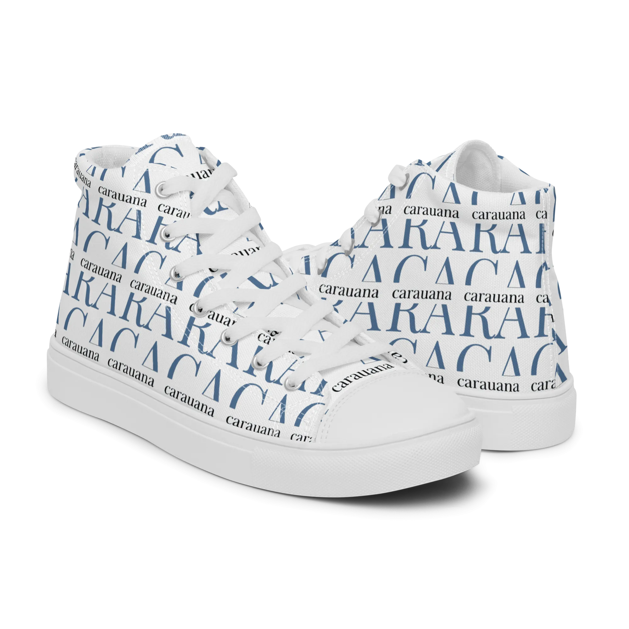 CARAUANA Fashionable canvas high top white