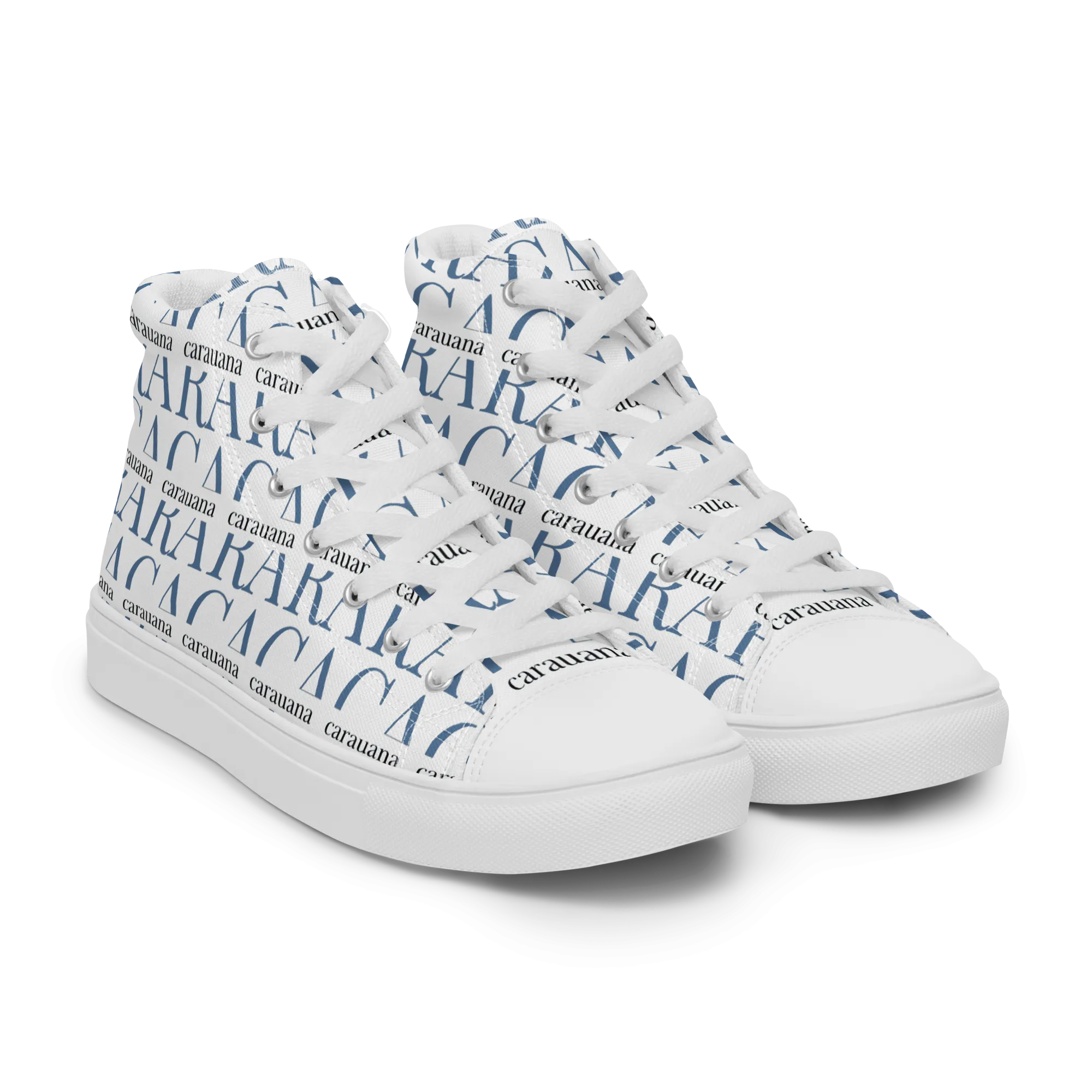 CARAUANA Fashionable canvas high top white