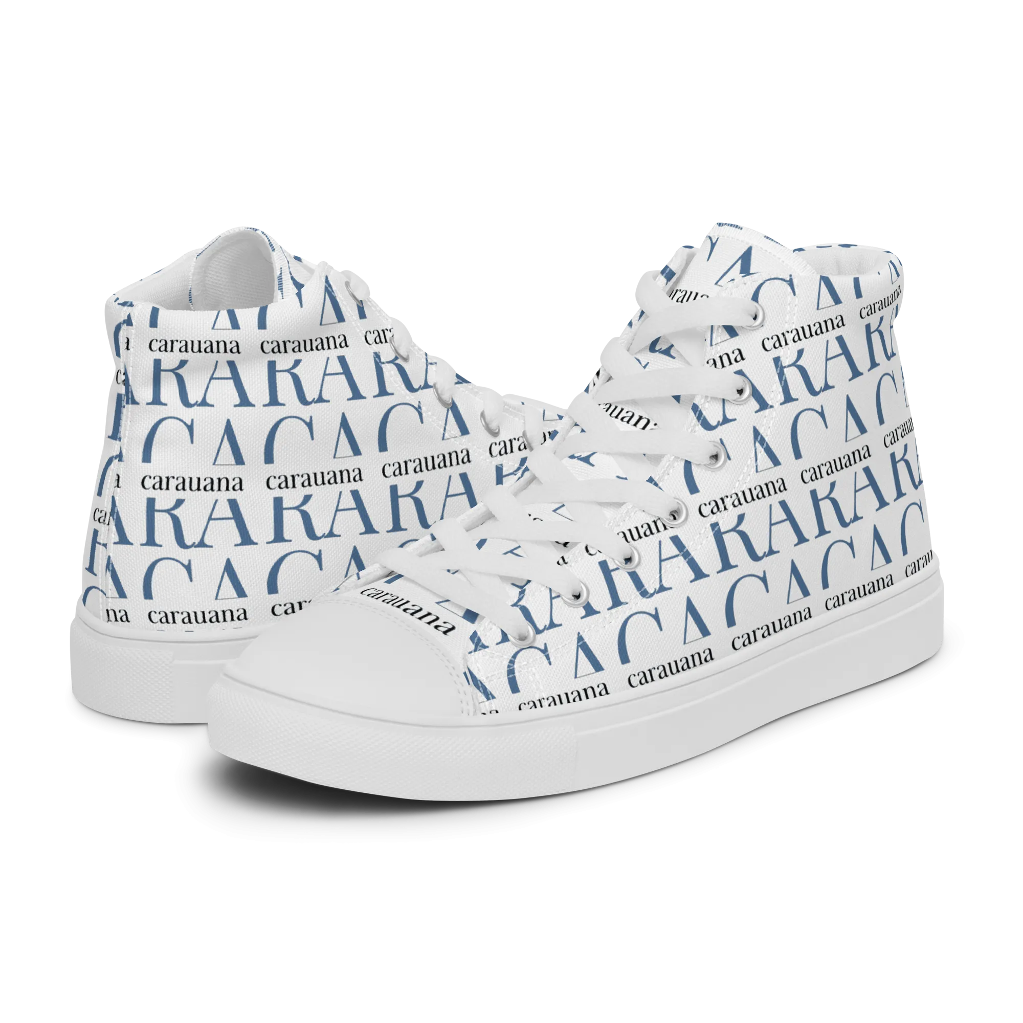 CARAUANA Fashionable canvas high top white