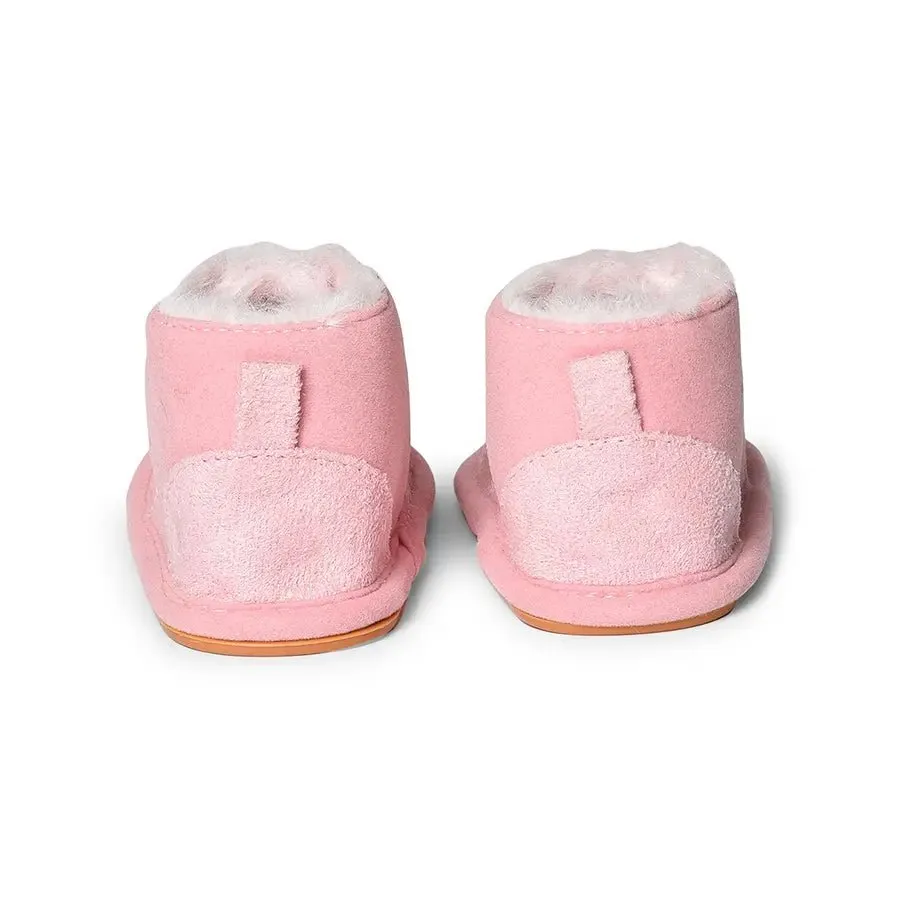 Cuddle Baby Girl Comfy Rabbit Fur Shoes