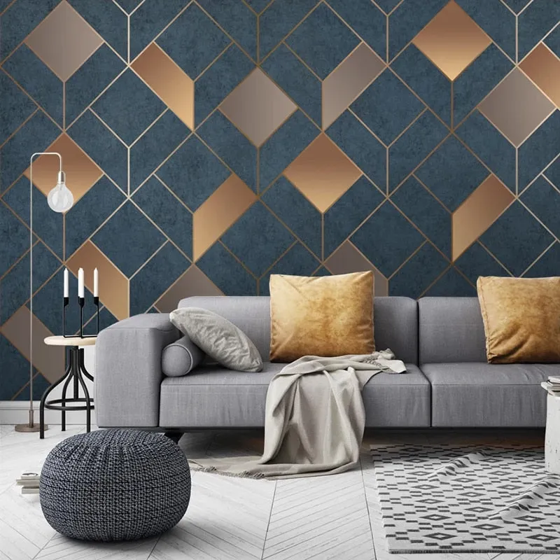 Custom Mural Wallpaper Creative Geometric Pattern (㎡)