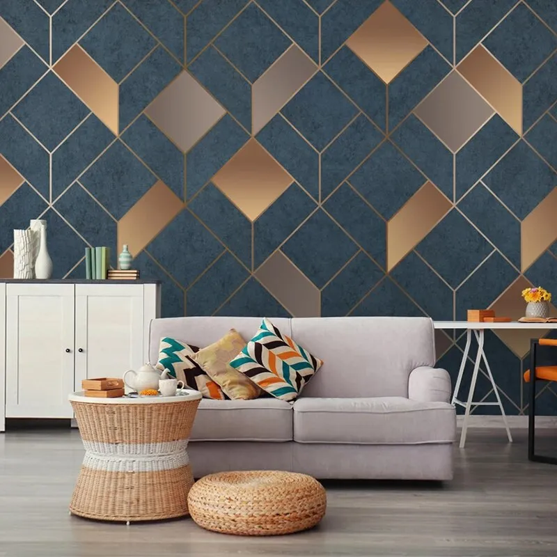 Custom Mural Wallpaper Creative Geometric Pattern (㎡)