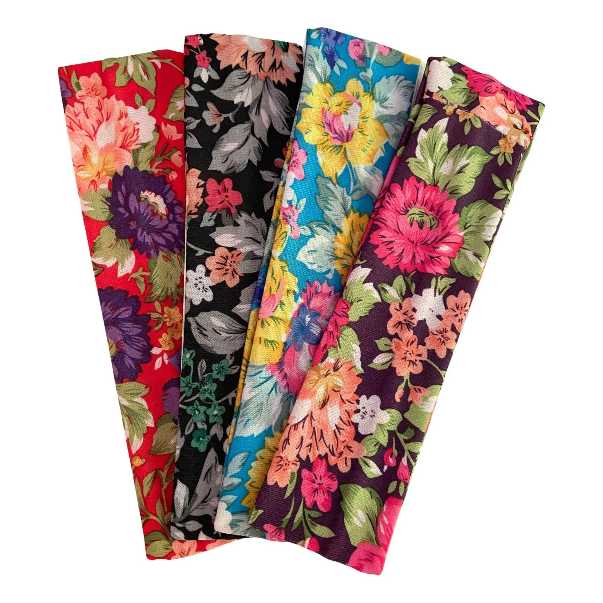 Floral Cotton Headbands - 4 Pack