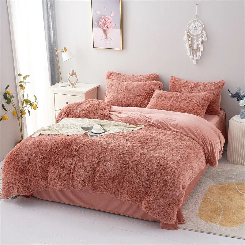 Fluffy Mink Pure Color Bedding