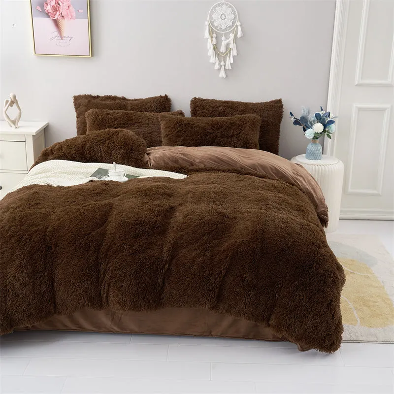 Fluffy Mink Pure Color Bedding