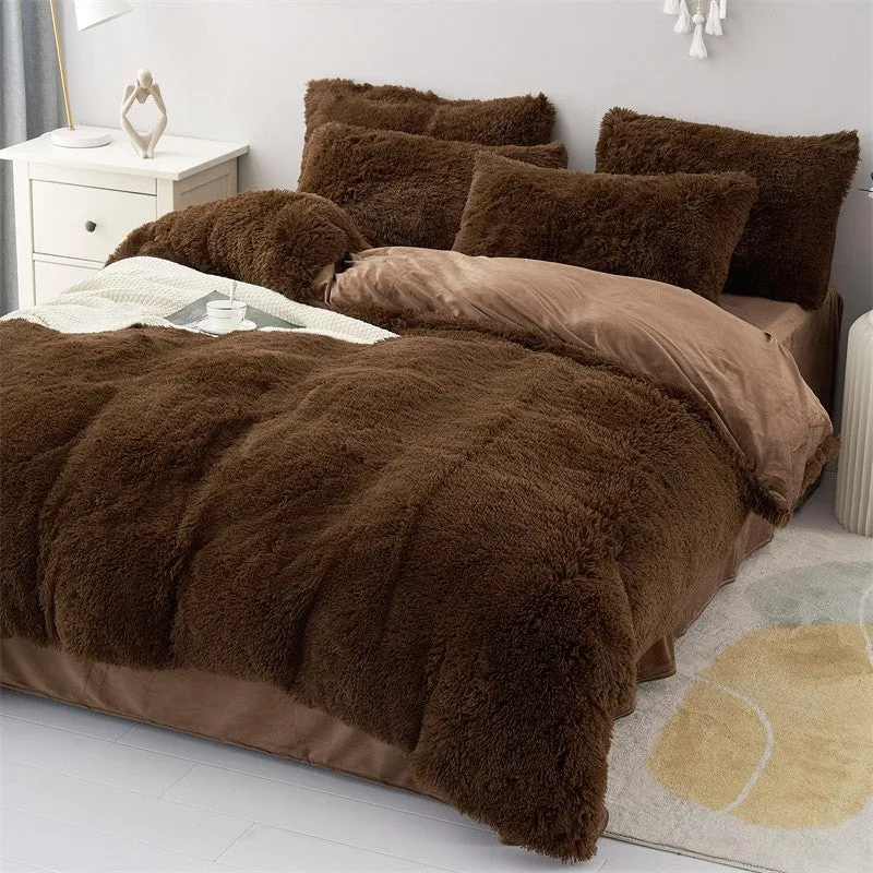 Fluffy Mink Pure Color Bedding