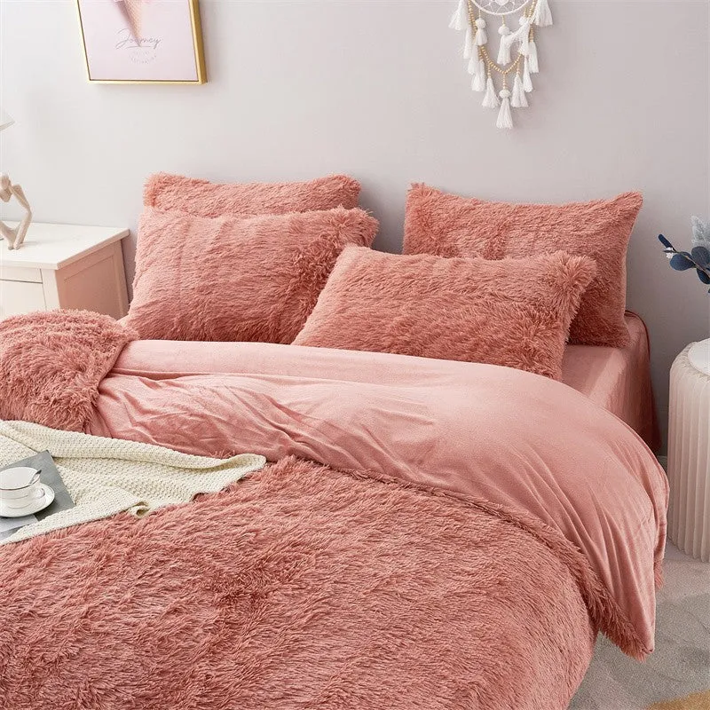 Fluffy Mink Pure Color Bedding