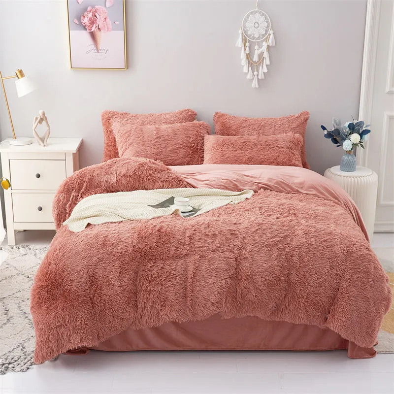 Fluffy Mink Pure Color Bedding