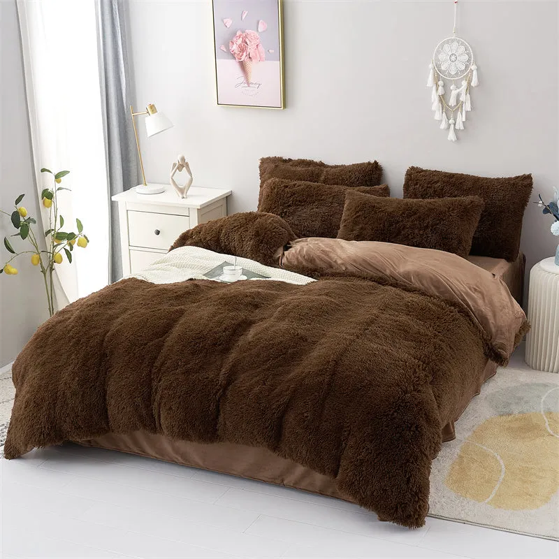 Fluffy Mink Pure Color Bedding