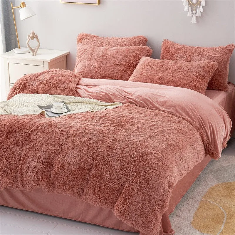 Fluffy Mink Pure Color Bedding