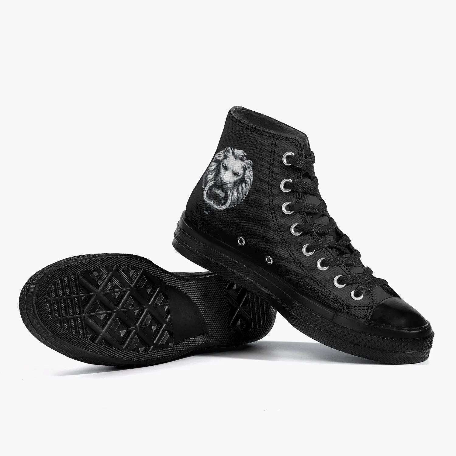 Lion Black High-Tops