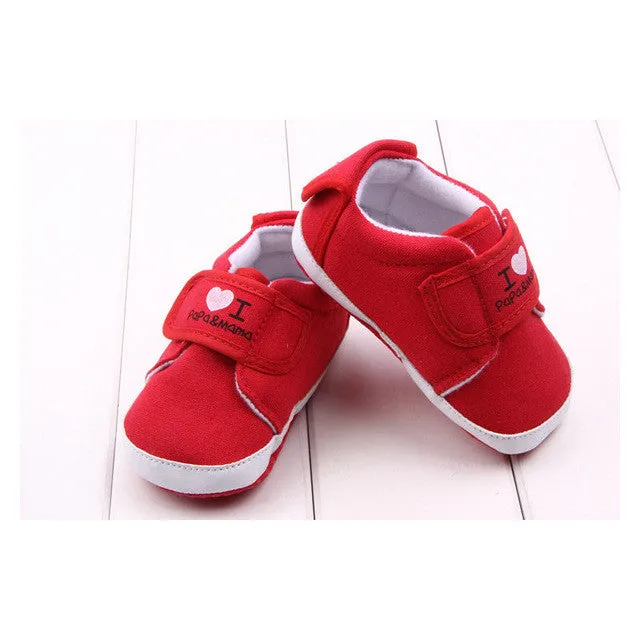 Love Mama Papa Soft Sole Baby Shoes Toddler Shoes Baby Boys Girls Firstwalkers Canvas Sneaker Newborn Shoe