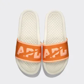 Men's Big Logo TechLoom Slide Ivory / Orange / Neon Peach