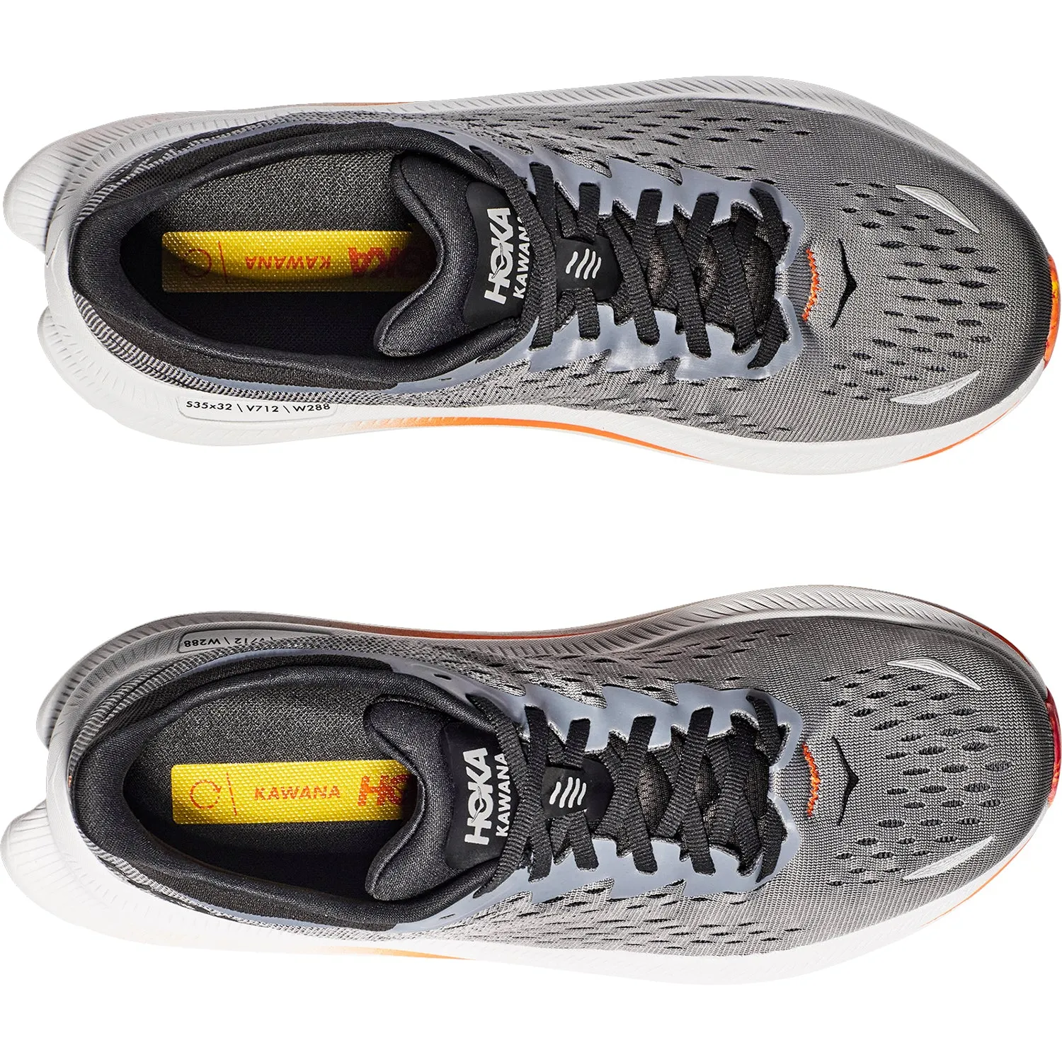 Men's Hoka Kawana Black/Lunar Rock Mesh