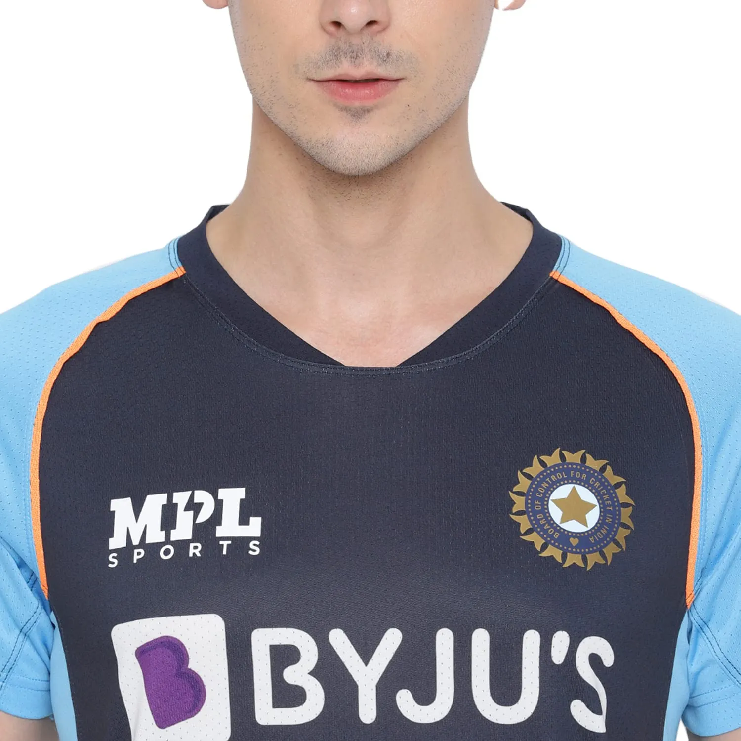 MPL Sports Official Team India Fan Training Jersey Half Sleeve - Sky Blue