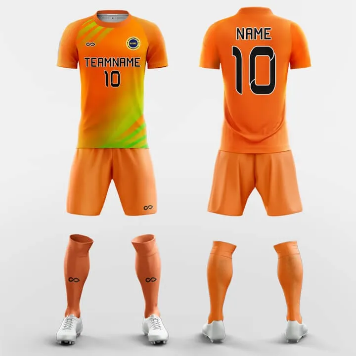 Orange Sky - Men's Sublimated Fluorescent Soccer Jersey Kit