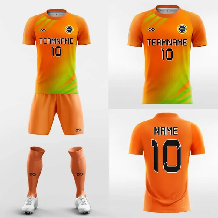 Orange Sky - Men's Sublimated Fluorescent Soccer Jersey Kit