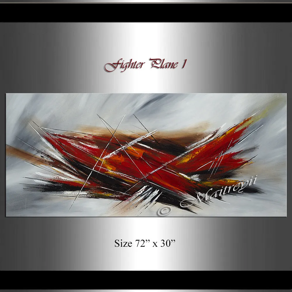 Original art for sale | Modern Paintings | Large Modern Art - Fighter Plane 1