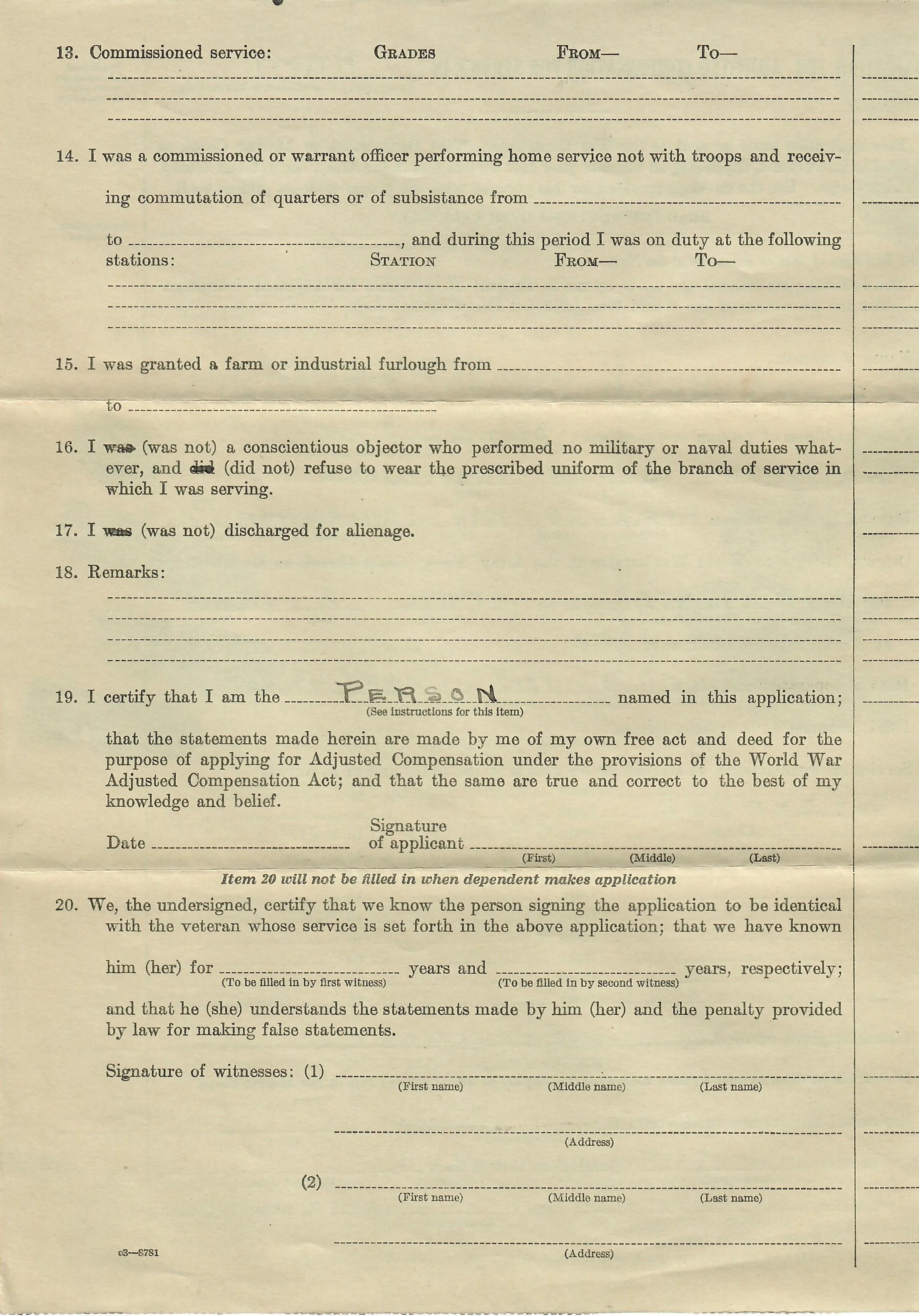 Original U.S. WWI 318th Infantry Regiment 80th AEF Named Grouping