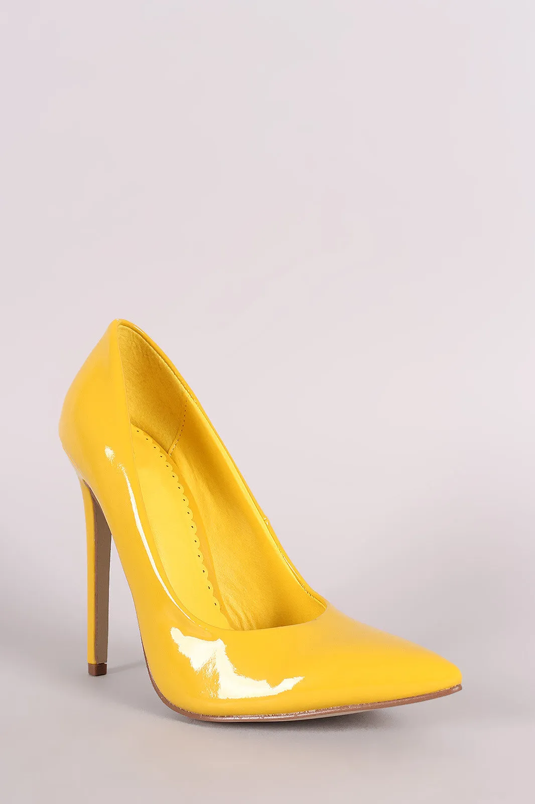 Patent Pointy Toe Stiletto Pump