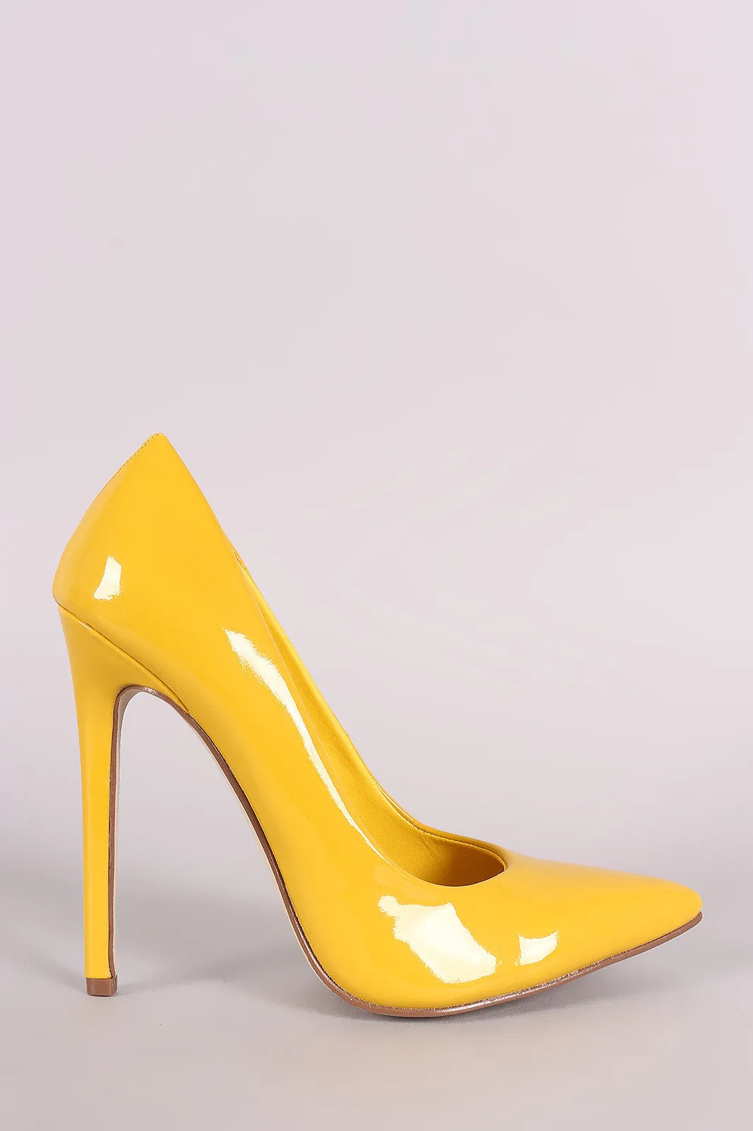 Patent Pointy Toe Stiletto Pump