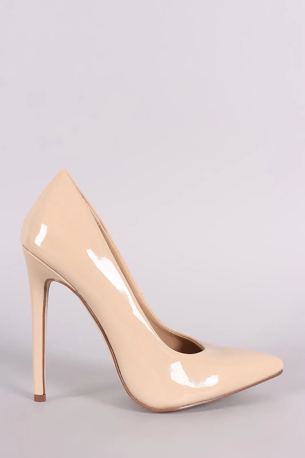 Patent Pointy Toe Stiletto Pump