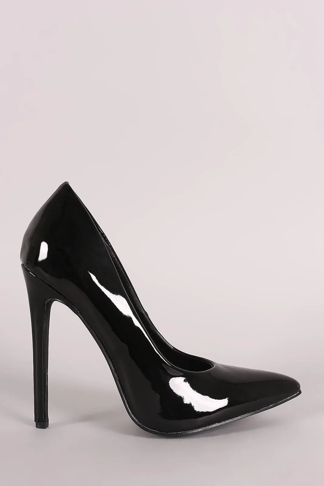 Patent Pointy Toe Stiletto Pump