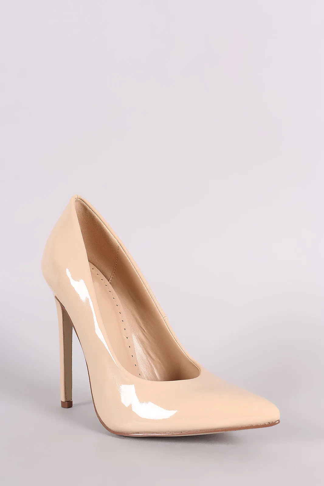 Patent Pointy Toe Stiletto Pump