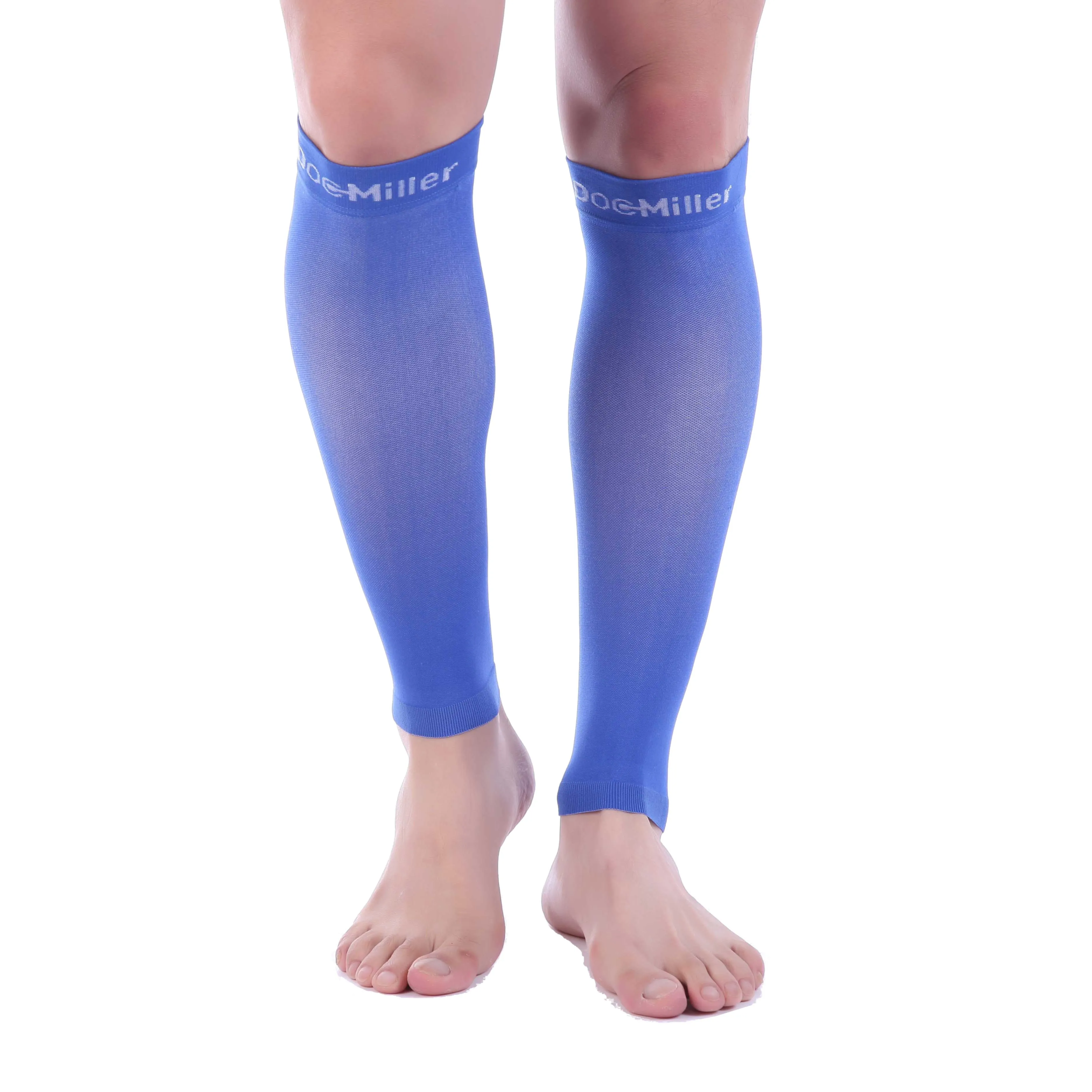 Premium Calf Compression Sleeve 20-30 mmHg BLUE by Doc Miller