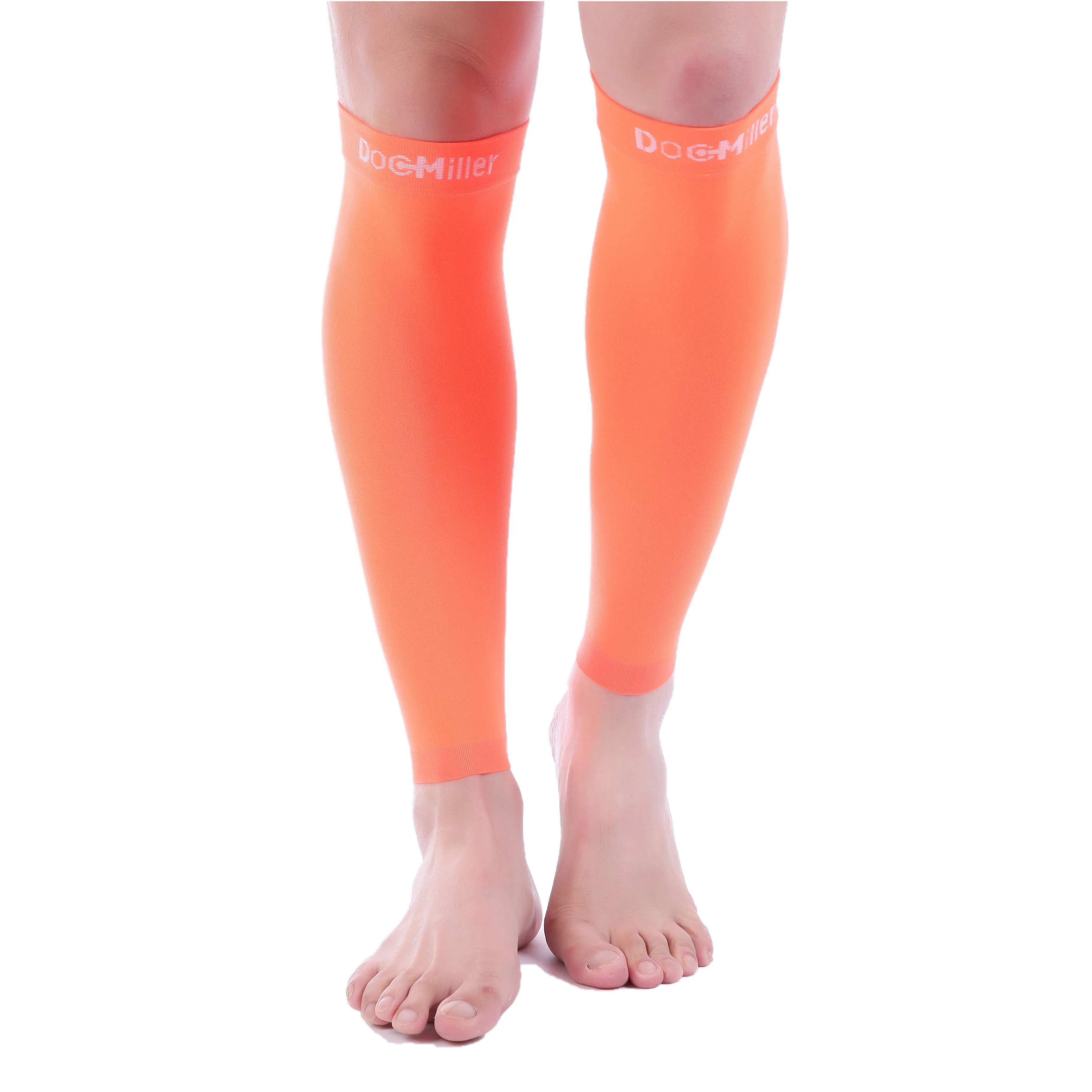 Premium Calf Compression Sleeve 20-30 mmHg ORANGE by Doc Miller