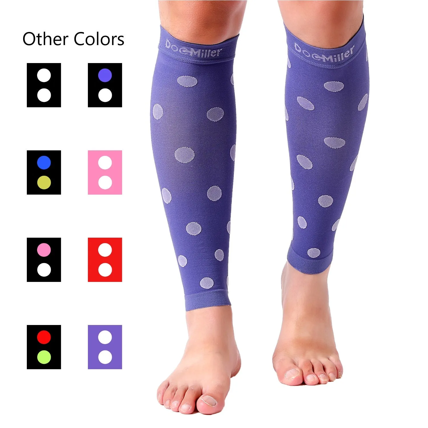 Premium Calf Compression Sleeve 20-30 mmHg Polka Dots