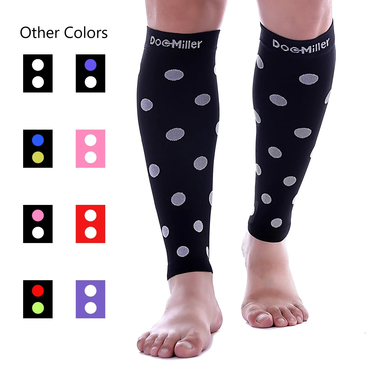 Premium Calf Compression Sleeve 20-30 mmHg Polka Dots